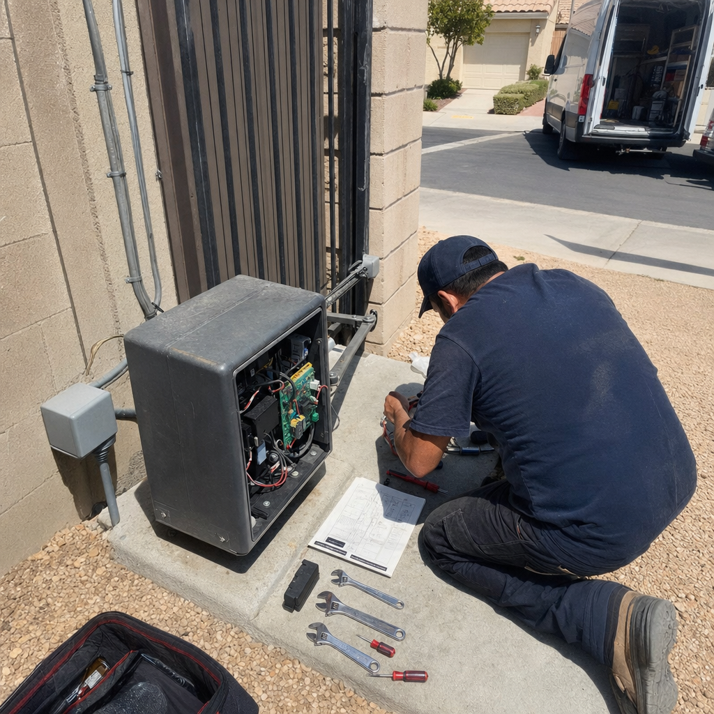 Gate motor and opener repair by professional technician